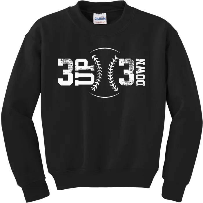 3 UP 3 Down Baseball Kids Sweatshirt