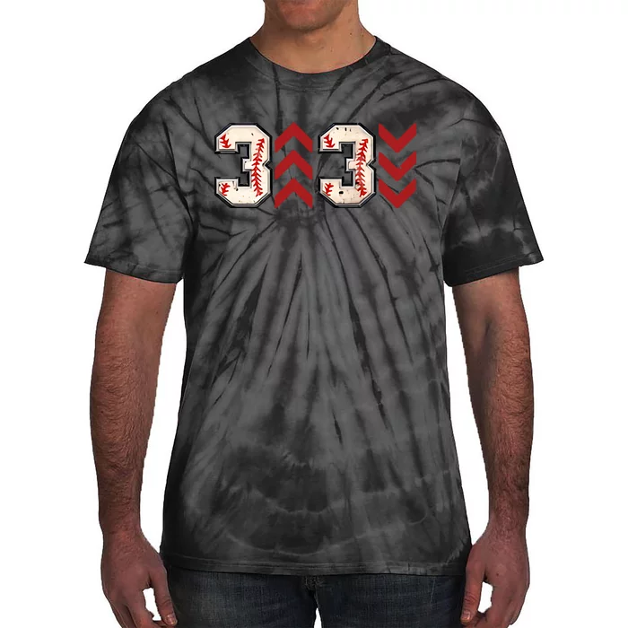 3 Up 3 Down Three Up Three Down Baseball Game Day Baseball Tie-Dye T-Shirt