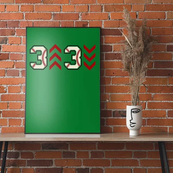 3 Up 3 Down Three Up Three Down Baseball Softball Poster