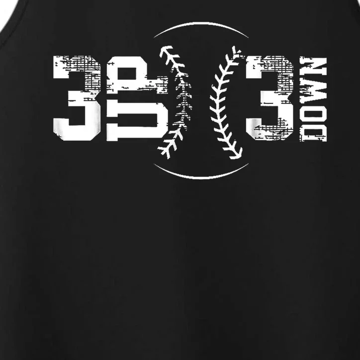 3 Up 3 Down Three Up Three Down Baseball Performance Tank