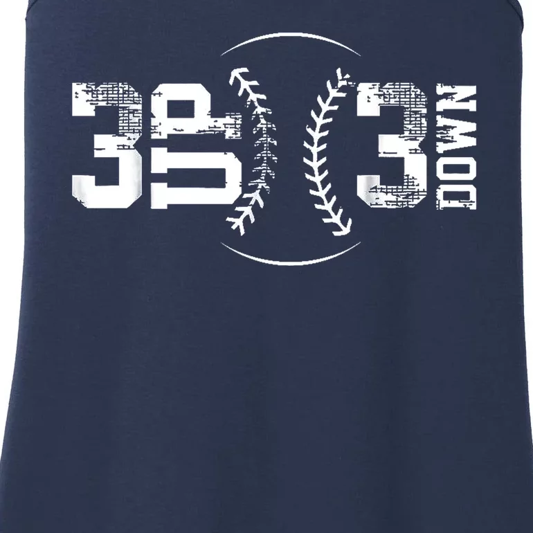 3 Up 3 Down Three Up Three Down Baseball Ladies Essential Tank