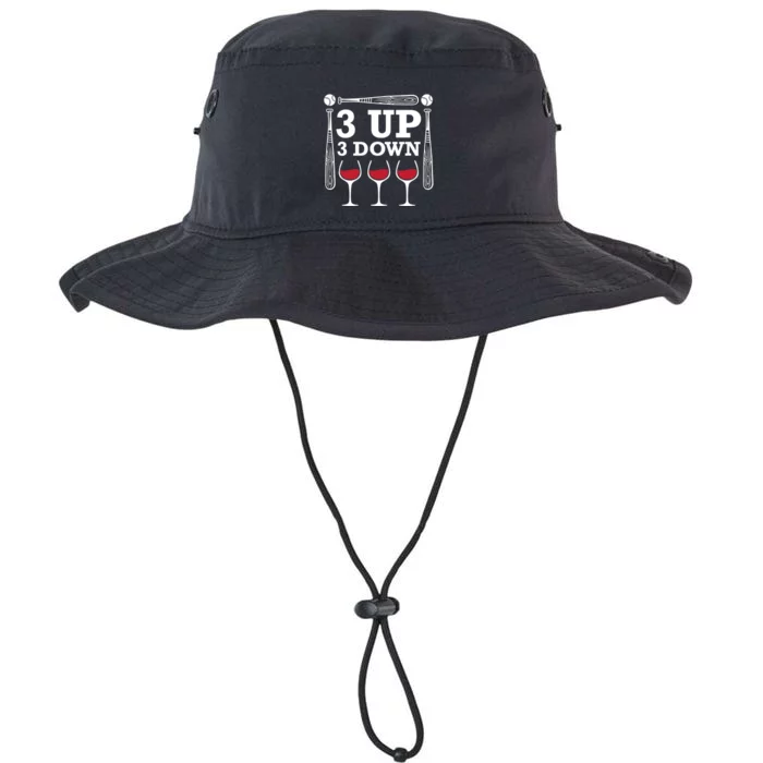 3 Up 3 Down Wine Baseball Cute Gift Legacy Cool Fit Booney Bucket Hat