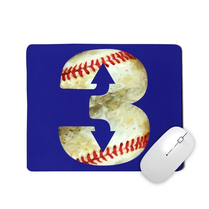 3 Up 3 Down Three Up Three Down Baseball Softball Player Gift Mousepad