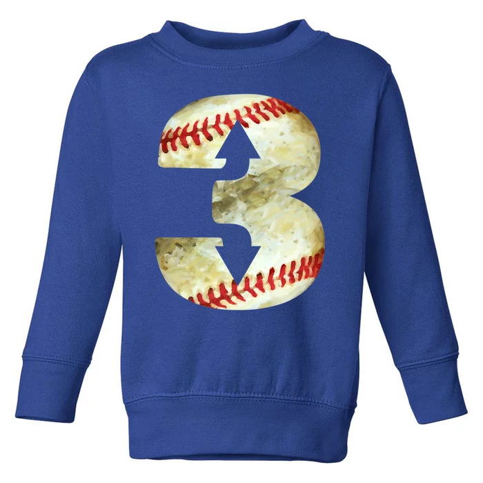 3 Up 3 Down Three Up Three Down Baseball Softball Player Gift Toddler Sweatshirt