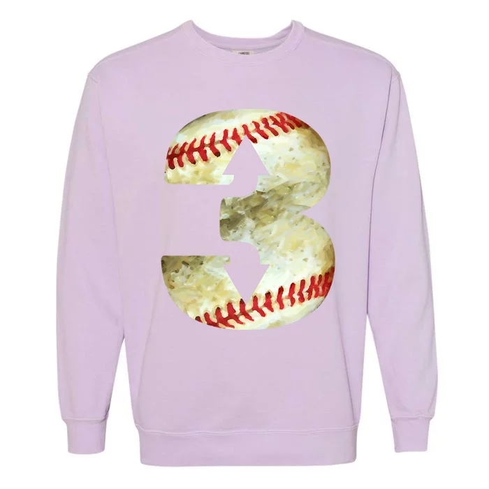 3 Up 3 Down Three Up Three Down Baseball Softball Player Gift Garment-Dyed Sweatshirt