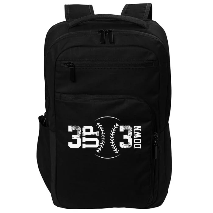 3 Up 3 Down Three Up Three Down Baseball Impact Tech Backpack