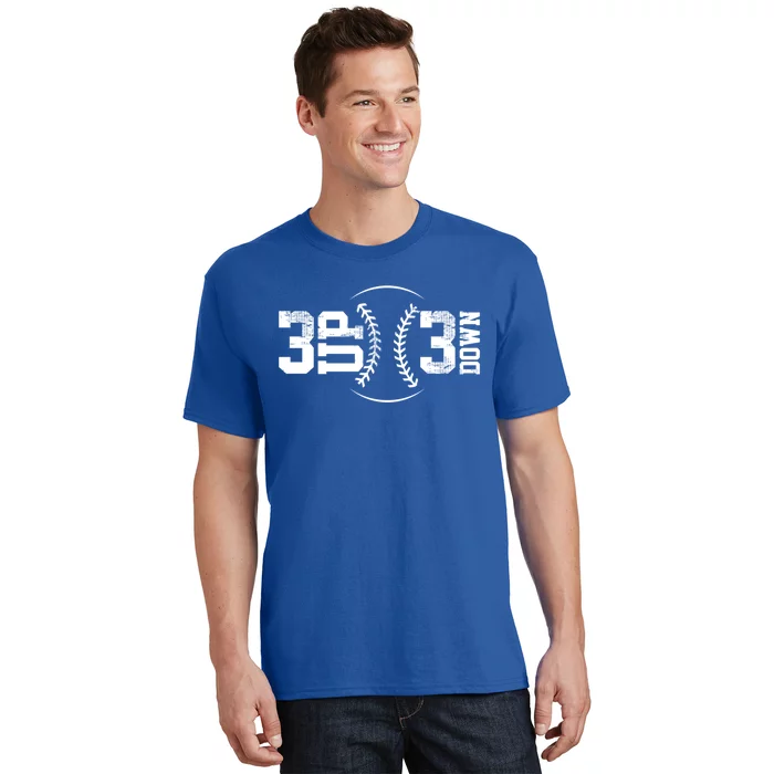 3 Up 3 Down Baseball Theme Gift T-Shirt