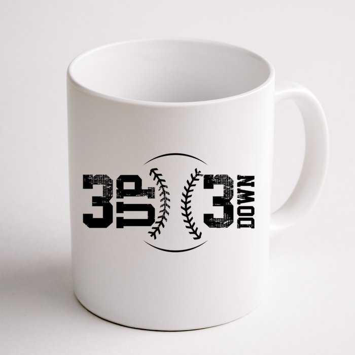 3 Up 3 Down Baseball Theme Gift Front & Back Coffee Mug