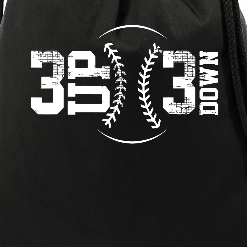 3 Up 3 Down Baseball Gift Drawstring Bag