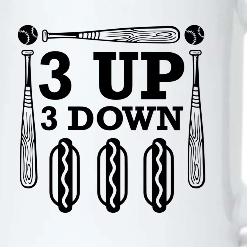 3 Up 3 Down Hotdogs Baseball Great Gift Black Color Changing Mug