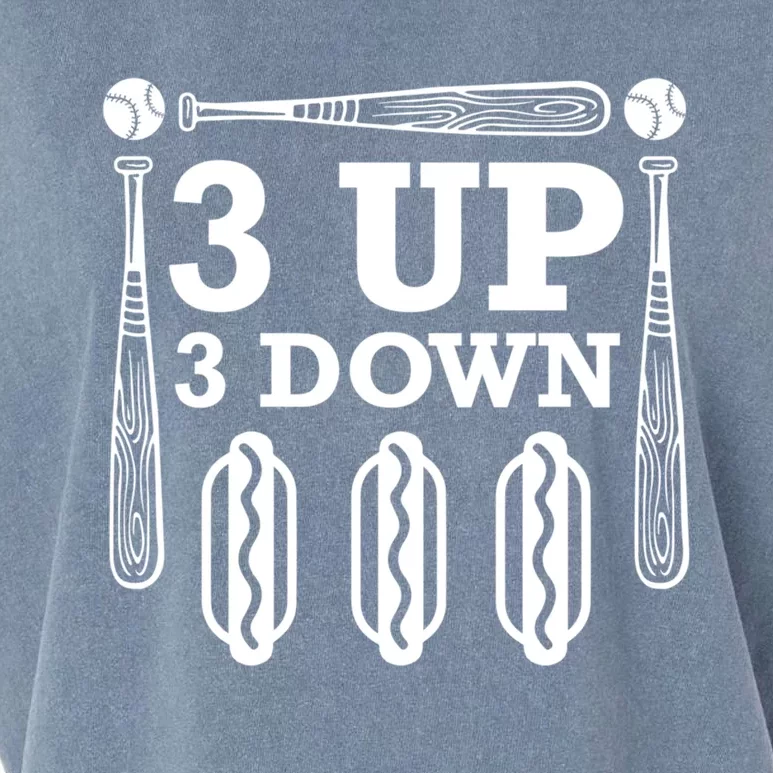 3 Up 3 Down Hotdogs Baseball Great Gift Garment-Dyed Women's Muscle Tee