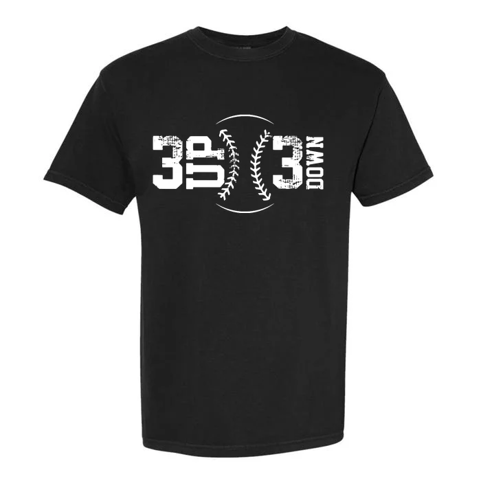 3 UP 3 Down Baseball Garment-Dyed Heavyweight T-Shirt