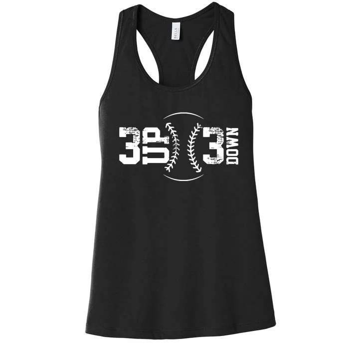 3 UP 3 Down Baseball Women's Racerback Tank