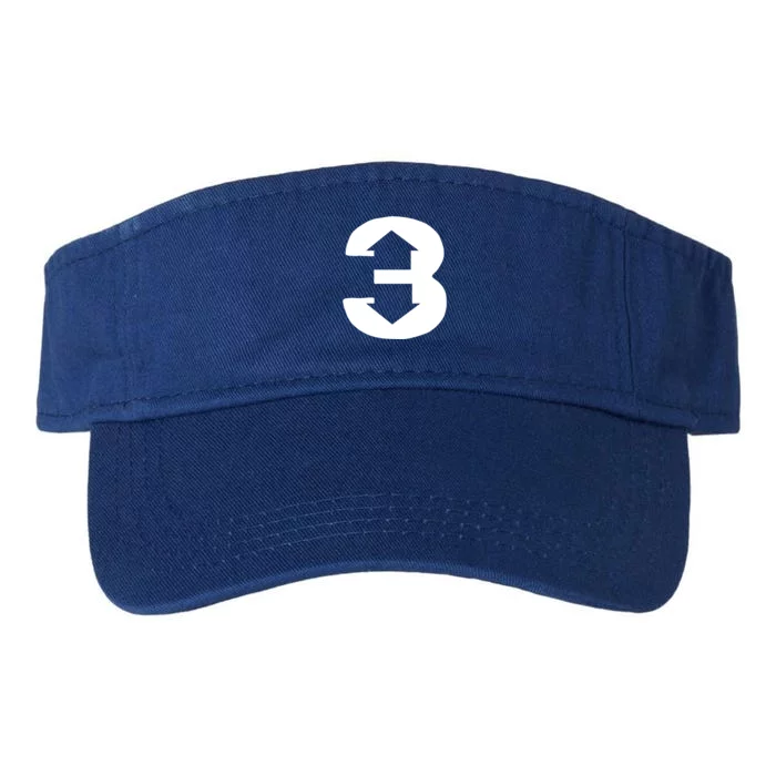 3 Up 3 Down Gift Baseball Player Gift Sport Lover Gift Valucap Bio-Washed Visor