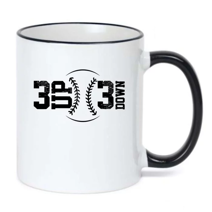 3 UP 3 Down Baseball TShirt TShirt Black Color Changing Mug