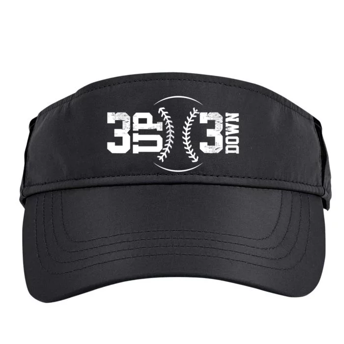 3 UP 3 Down Baseball TShirt TShirt Adult Drive Performance Visor