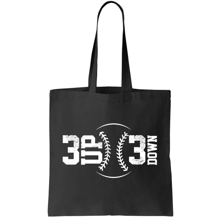 3 UP 3 Down Baseball TShirt TShirt Tote Bag