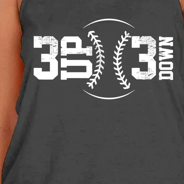 3 UP 3 Down Baseball TShirt TShirt Women's Knotted Racerback Tank