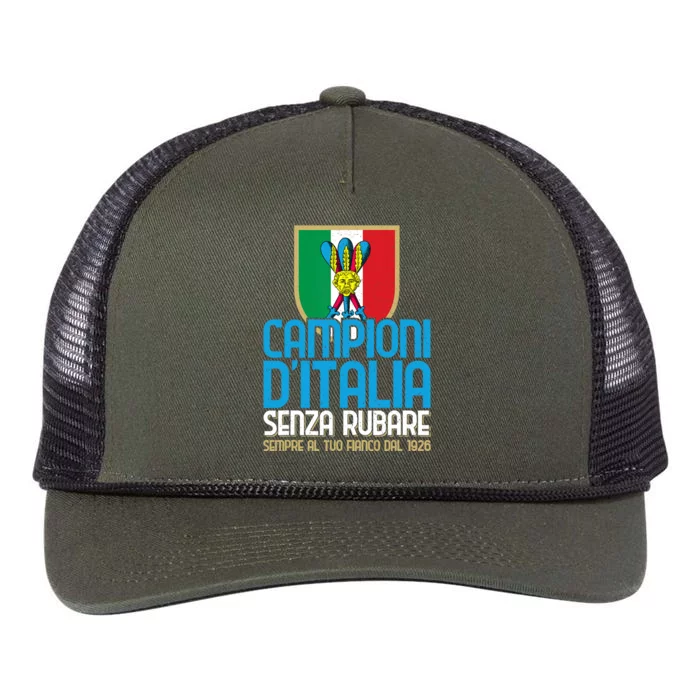 3 Volte Campioni Senza Rubare Napoli Tifosi Napoletani 1926 Retro Rope Trucker Hat Cap