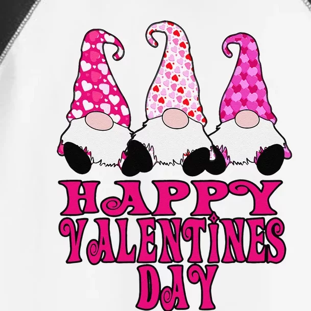 3 Valentine Gnomes Cute Hearts Happy Valentines Day Toddler Fine Jersey T-Shirt