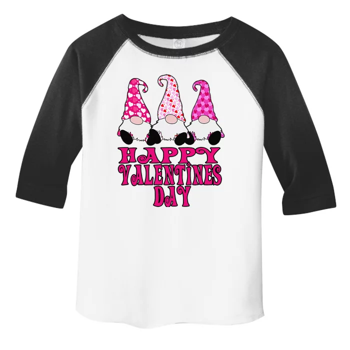 3 Valentine Gnomes Cute Hearts Happy Valentines Day Toddler Fine Jersey T-Shirt