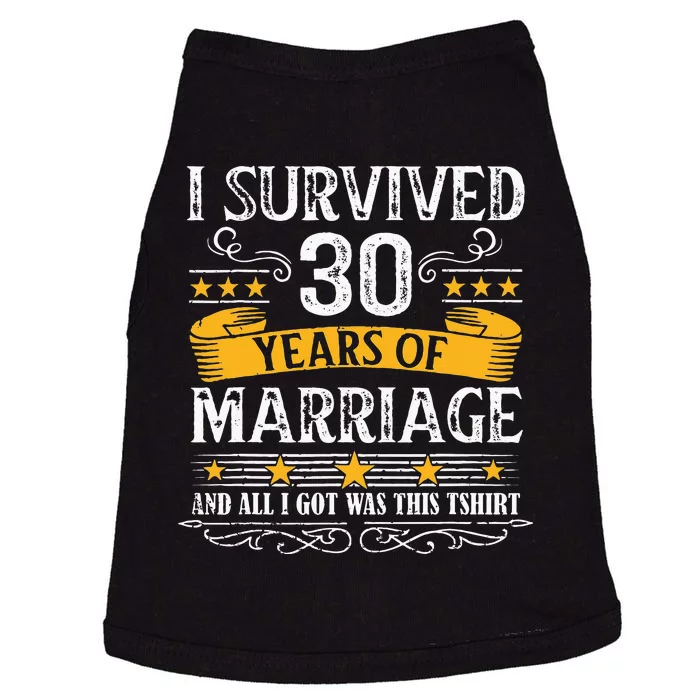 30th Wedding Anniversary Couples Husband Wife 30 Years Doggie Tank