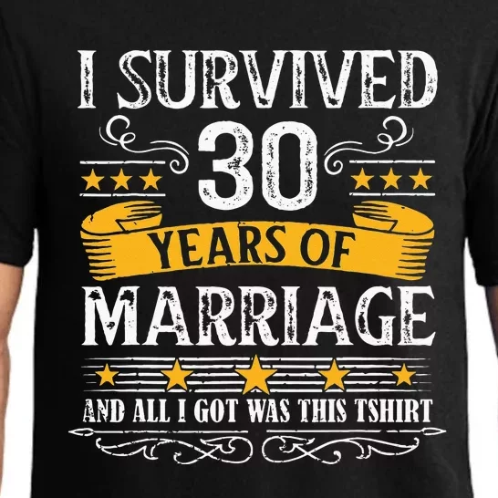 30th Wedding Anniversary Couples Husband Wife 30 Years Pajama Set