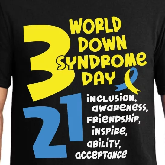 321 World Down Syndrome Day T21 Down Syndrome Down Right Perfect Pajama Set