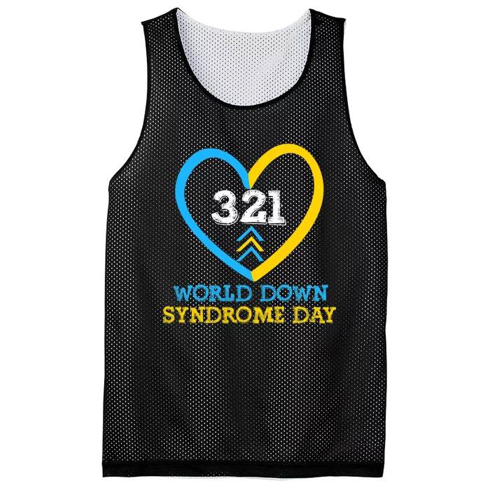 321 World Down Syndrome Awareness Day Trisomy 21 Mesh Reversible Basketball Jersey Tank