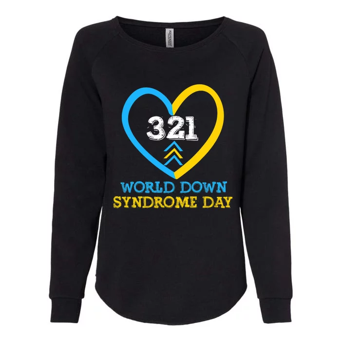 321 World Down Syndrome Awareness Day Trisomy 21 Womens California Wash Sweatshirt