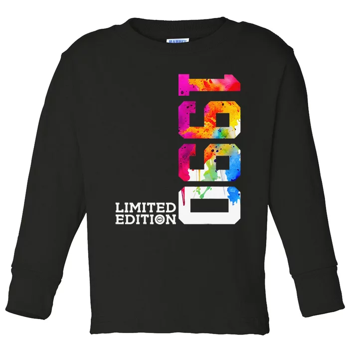 33 Years 33rd Birthday Limited Edition 1990 Toddler Long Sleeve Shirt