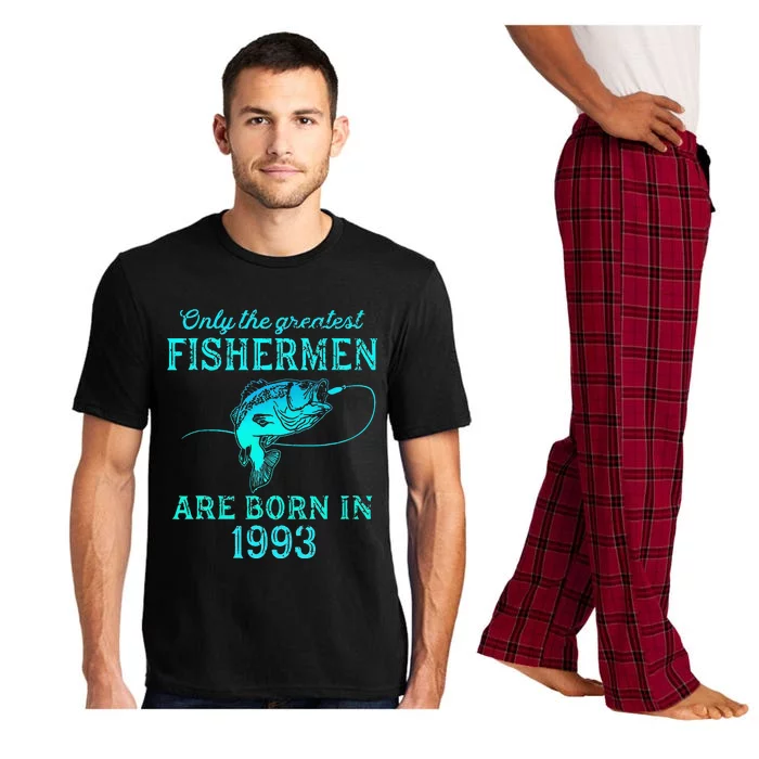 30 Years Old Fisherman Born In 1993 30th Birthday Pajama Set