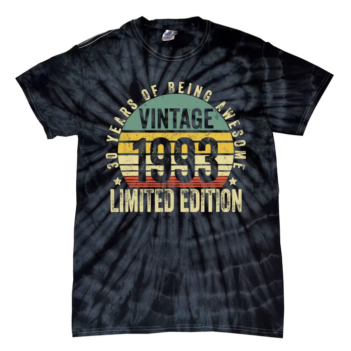 30 Year Old Gifts Vintage 1993 Limited Edition 30th Birthday Tie-Dye T-Shirt