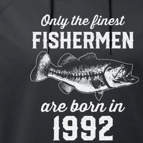 31 Year Old Fisherman Fishing 1992 31st Birthday Performance Fleece Hoodie