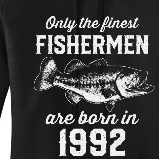 31 Year Old Fisherman Fishing 1992 31st Birthday Women's Pullover Hoodie