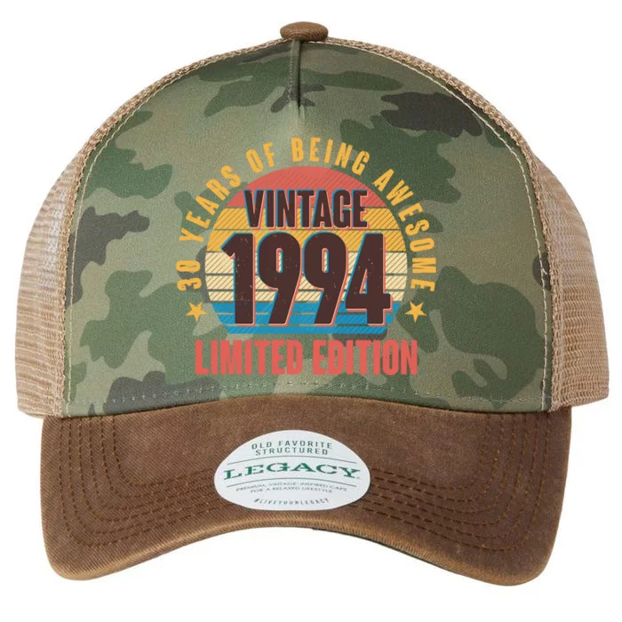 30 Years Of Being Awesome 1994 Limited Edition Vintage Retro Legacy Tie Dye Trucker Hat