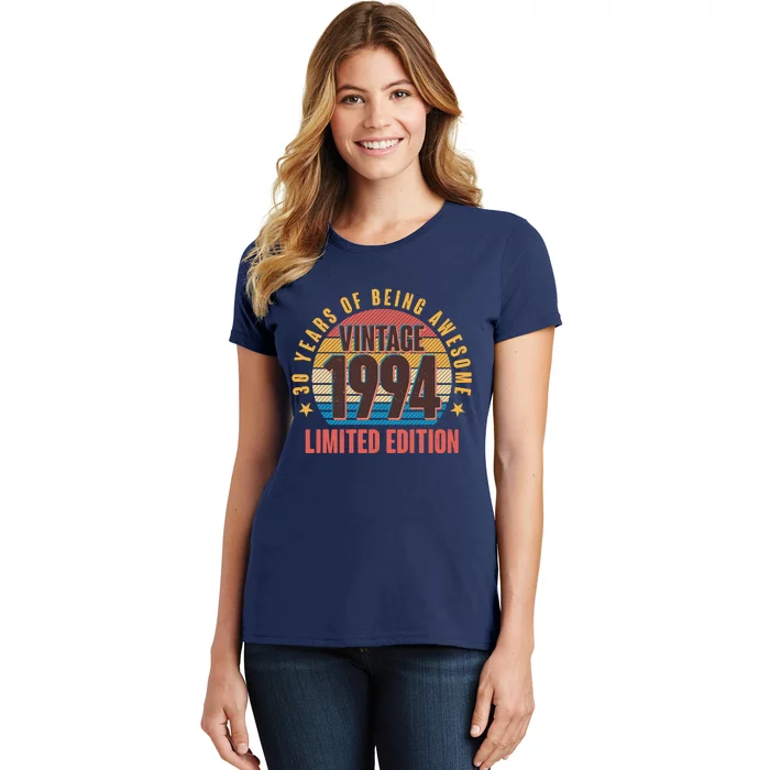 30 Years Of Being Awesome 1994 Limited Edition Vintage Retro Women's T-Shirt