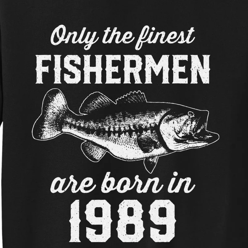 34 Year Old Fisherman Fishing 1989 34th Birthday Sweatshirt