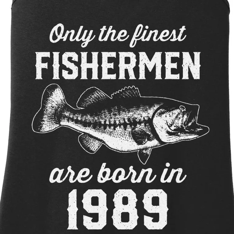 34 Year Old Fisherman Fishing 1989 34th Birthday Ladies Essential Tank