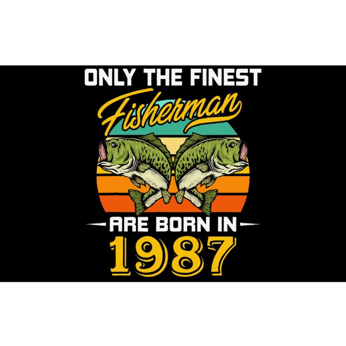 35 Years Old Fisherman Born In 1987 Funny 35th Birthday Bumper Sticker