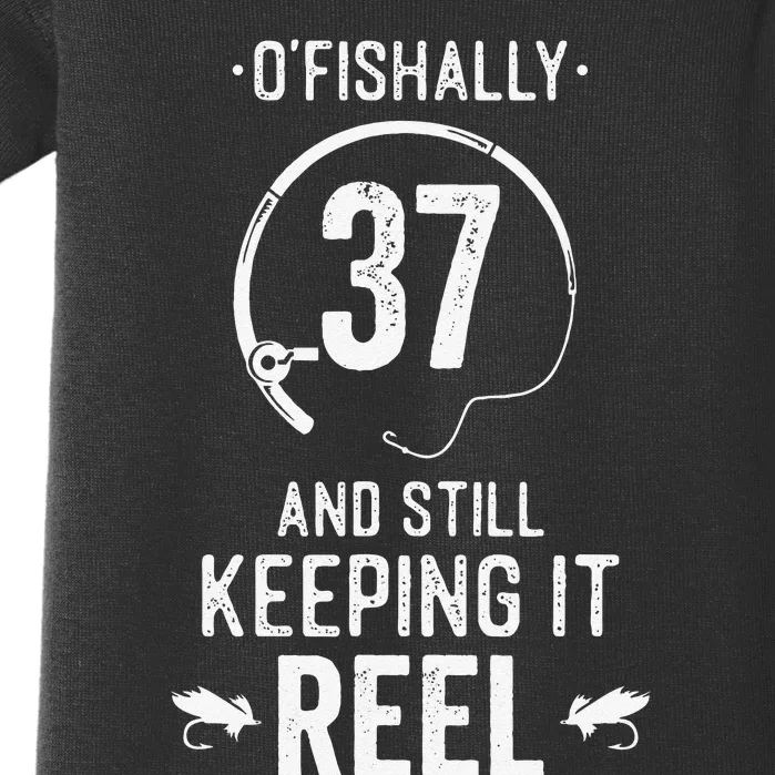 37 Year Old Fishing Fishermen Gifts For Birthday Baby Bodysuit