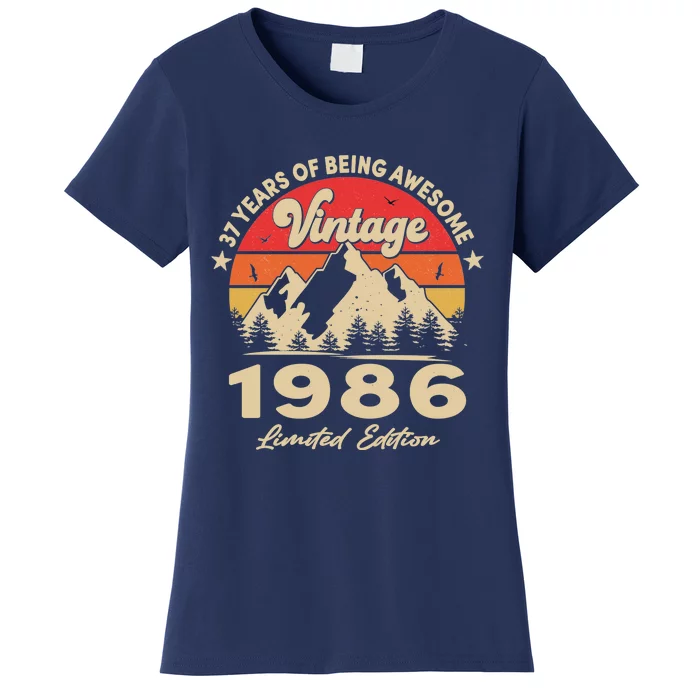 37 Years Old 37th Birthday Vintage Retro 1986 37th Bday Gift Women's T-Shirt