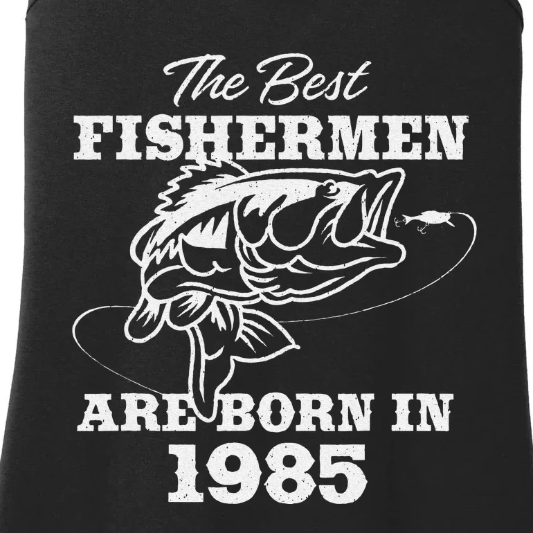 38 Year Old Fisherman Fishing 1985 38th Birthday Ladies Essential Tank