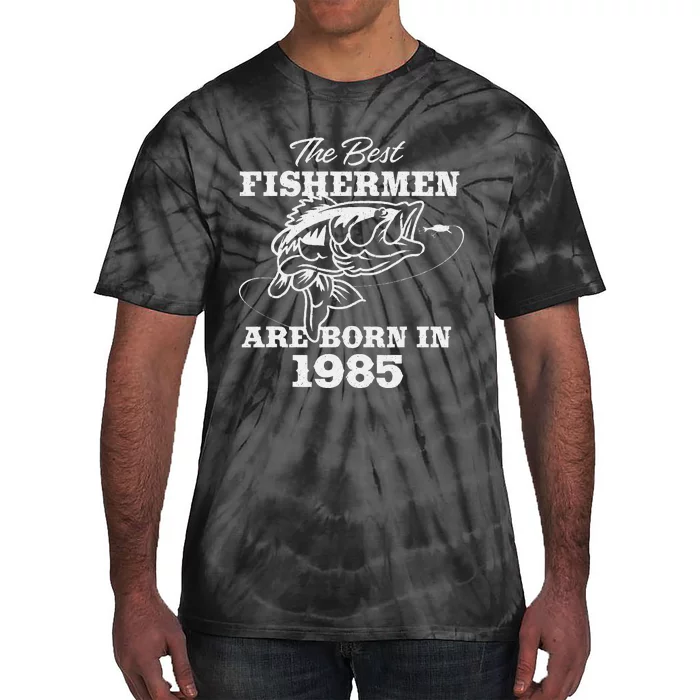 38 Year Old Fisherman Fishing 1985 38th Birthday Tie-Dye T-Shirt