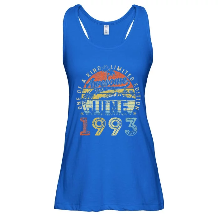 30 Year Old Awesome Since June 1993 30th Birthday Ladies Essential Flowy Tank