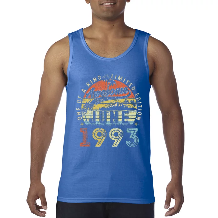 30 Year Old Awesome Since June 1993 30th Birthday Tank Top