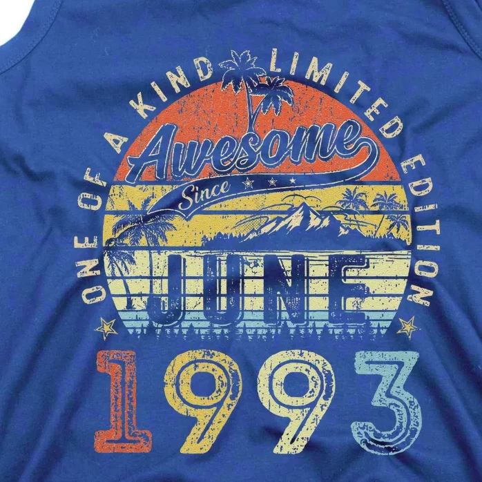 30 Year Old Awesome Since June 1993 30th Birthday Tank Top