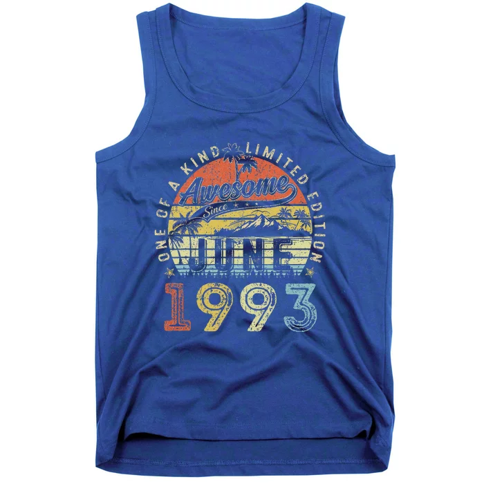 30 Year Old Awesome Since June 1993 30th Birthday Tank Top