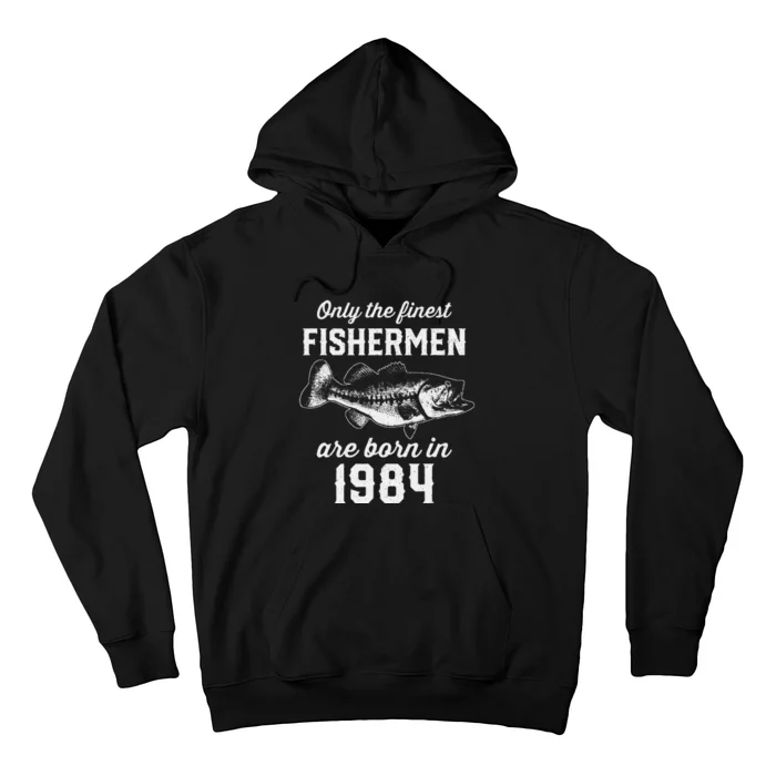 39 Year Old Fisherman Fishing 1984 39th Birthday Hoodie