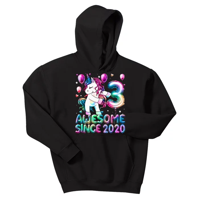 3 Years Old Unicorn Flossing 3rd Birthday Girl Unicorn Party Kids Hoodie